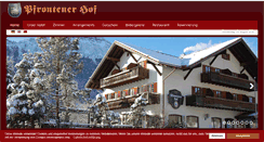 Desktop Screenshot of pfrontener-hof.de